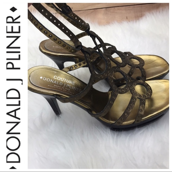 Donald J. Pliner Shoes - 💕SALE💕Donald J Pliner Golden Grommet Strap Heels